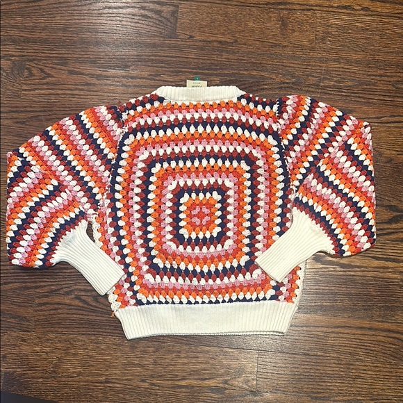 Farm Rio, Colorful Crochet Women's Sweater, Size Large (221) - Picture 5 of 6